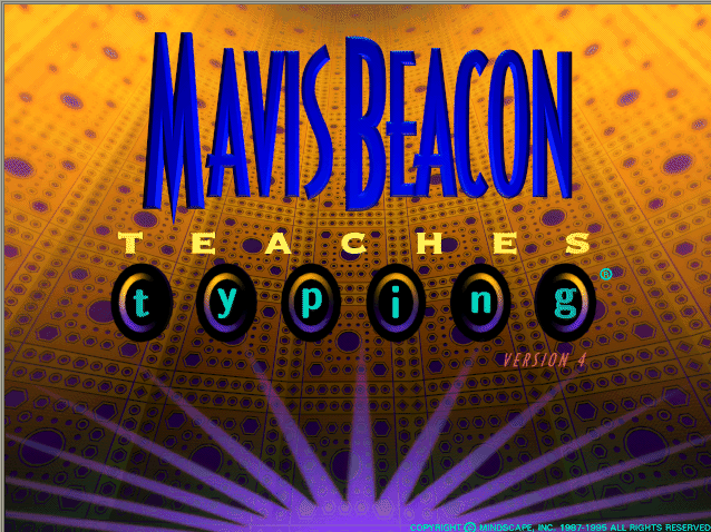 Mavis Beacon Teaches Typing 4.1 - Splash